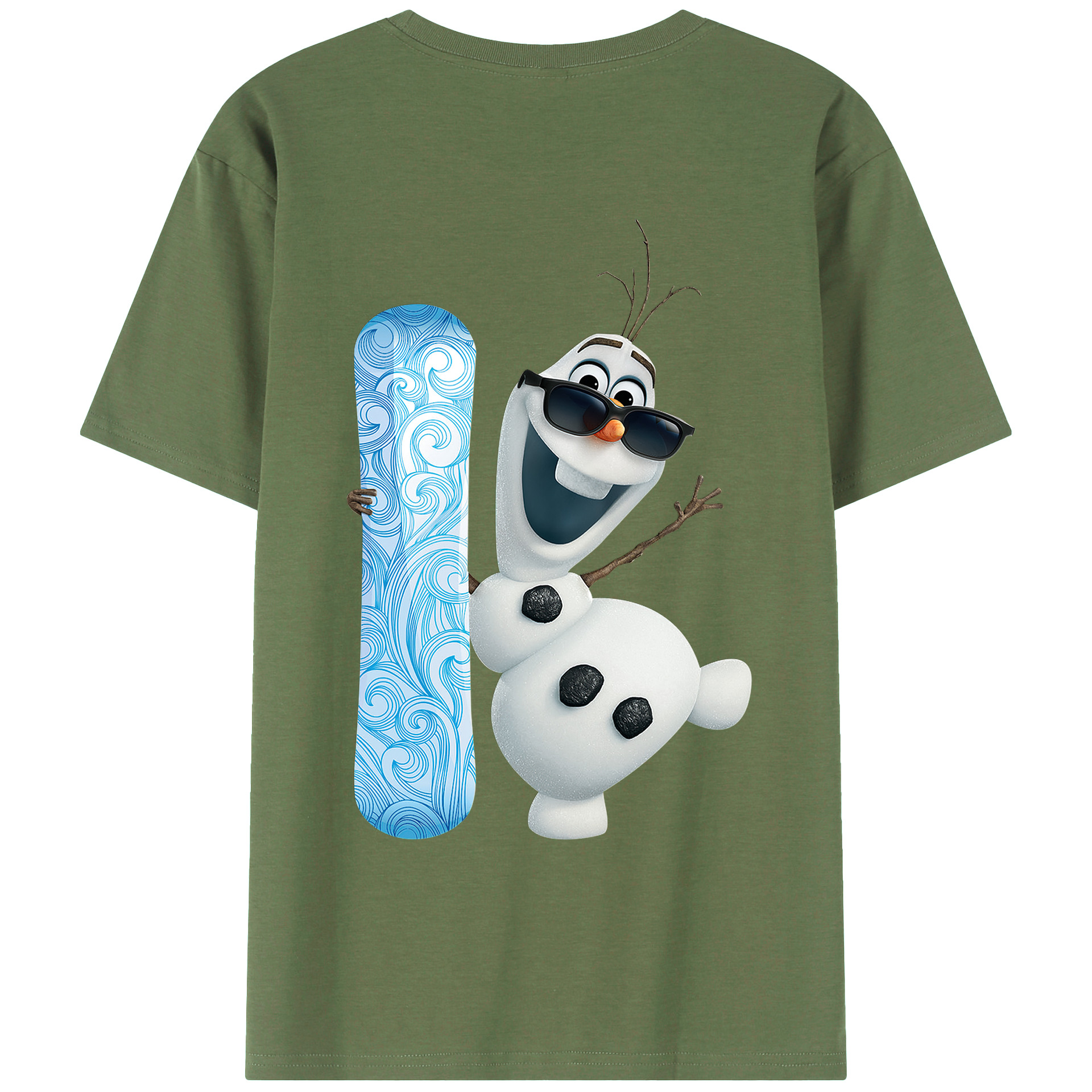 （画像用） アナと雪の女王 アンナ エルサ Frozen Anna Elsa 綿100％ メンズ半袖Tシャツ（バックプリント） 通気性